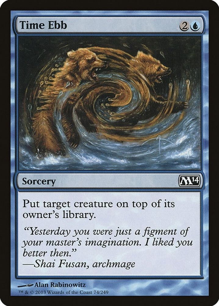 2013 Magic: The Gathering: Magic 2014 (M14) (M14) - Time Ebb (#74, Common) (, Near Mint)