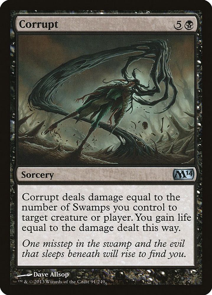 2013 Magic: The Gathering: Magic 2014 (M14) (M14) - Corrupt (#91, Uncommon) (, Near Mint)