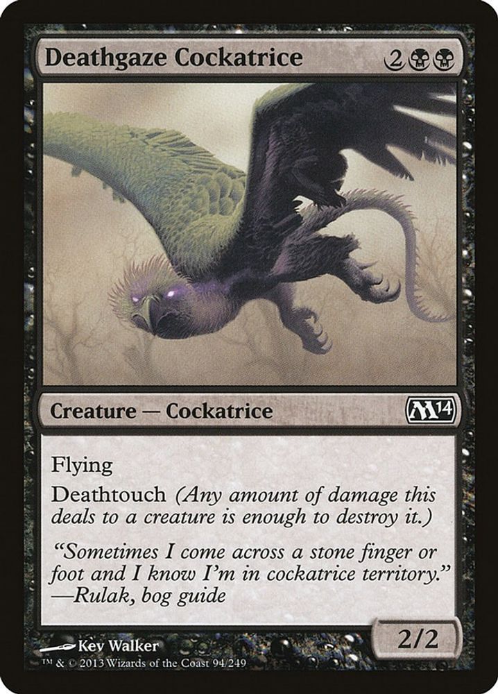 2013 Magic: The Gathering: Magic 2014 (M14) (M14) - Deathgaze Cockatrice (#94, Common) (, Near Mint)