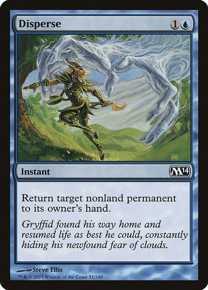 2013 Magic: The Gathering: Magic 2014 (M14) (M14) - Disperse (#51, Common) (, Near Mint)