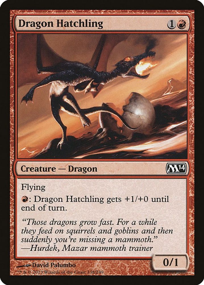 2013 Magic: The Gathering: Magic 2014 (M14) (M14) - Dragon Hatchling (#138, Common) (, Near Mint)