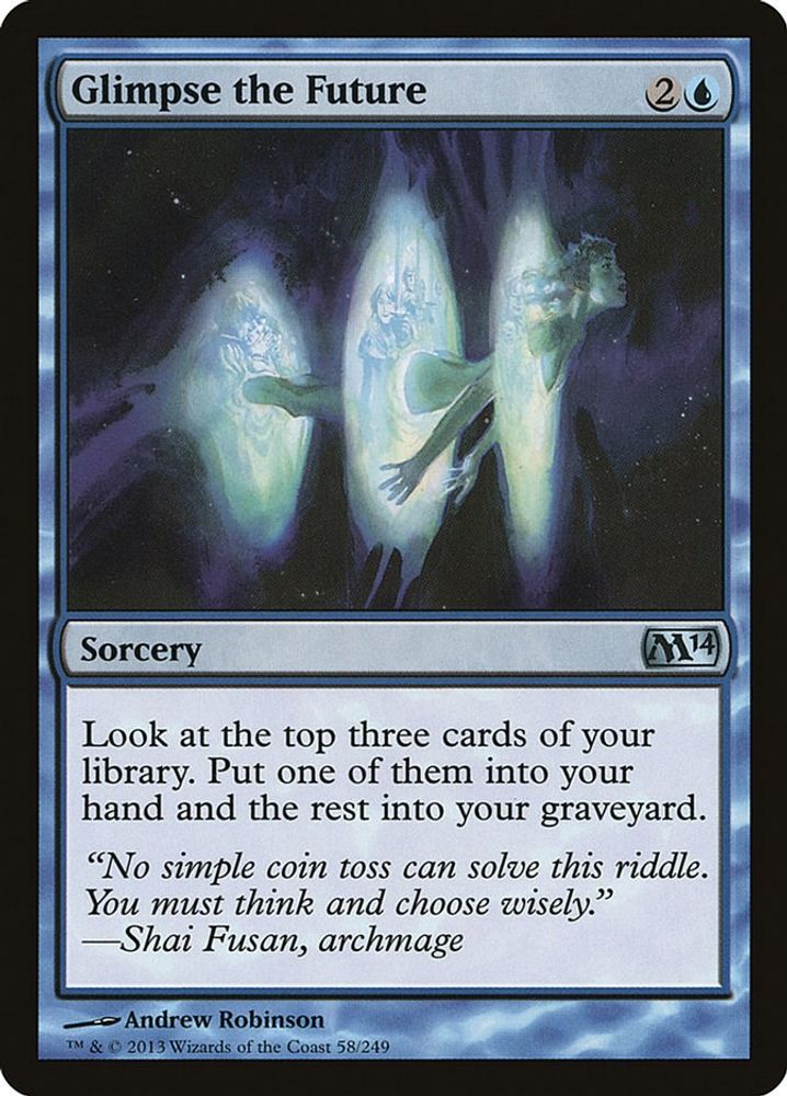 2013 Magic: The Gathering: Magic 2014 (M14) (M14) - Glimpse the Future (#58, Uncommon) (, Near Mint)