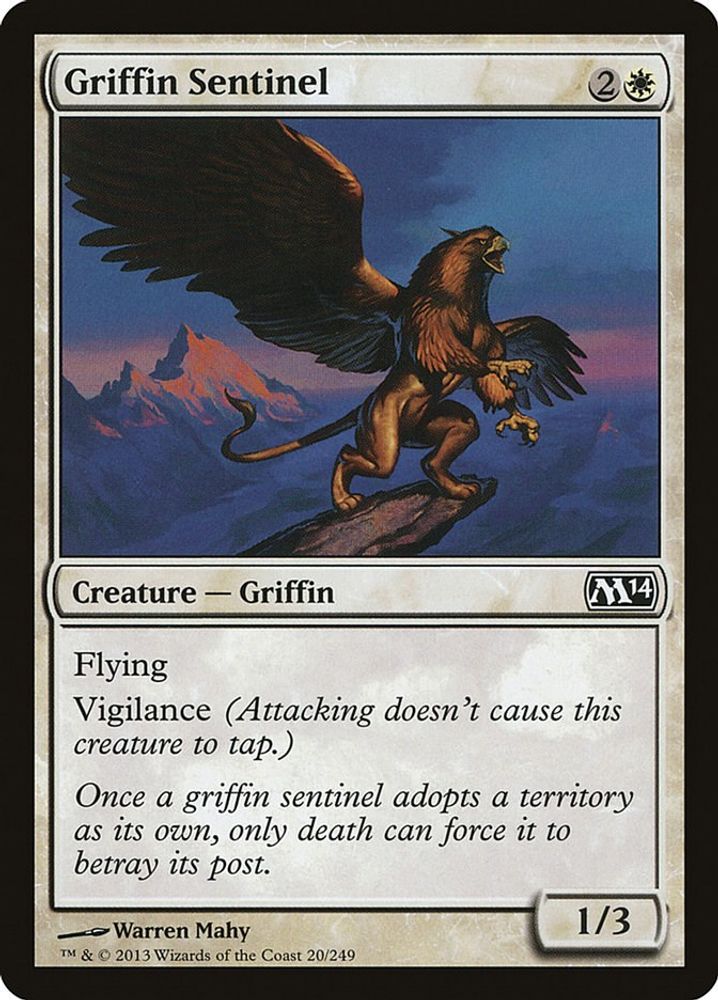 2013 Magic: The Gathering: Magic 2014 (M14) (M14) - Griffin Sentinel (#20, Common) (, Near Mint)
