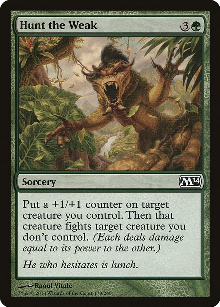 2013 Magic: The Gathering: Magic 2014 (M14) (M14) - Hunt the Weak (#179, Common) (, Near Mint)