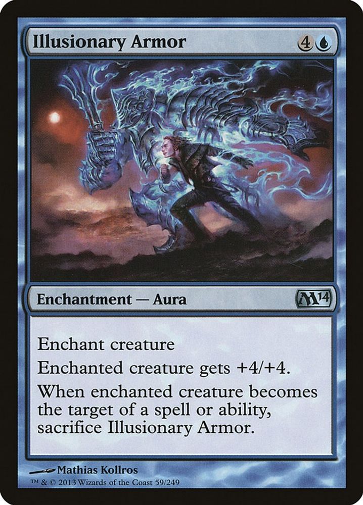 2013 Magic: The Gathering: Magic 2014 (M14) (M14) - Illusionary Armor (#59, Uncommon) (, Near Mint)