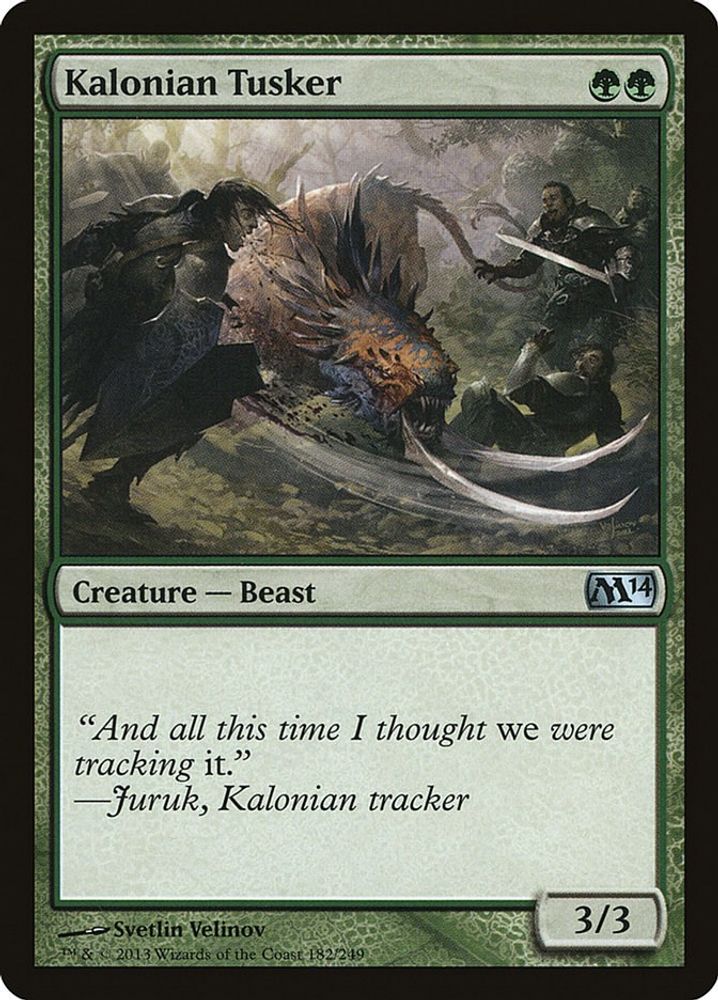 2013 Magic: The Gathering: Magic 2014 (M14) (M14) - Kalonian Tusker (#182, Uncommon) (, Near Mint)