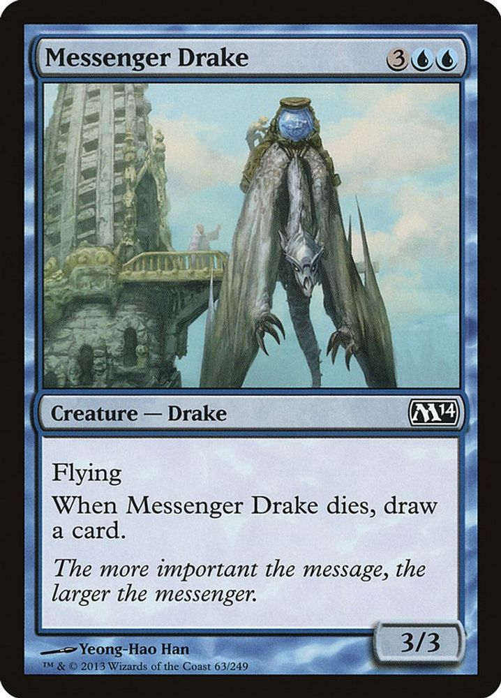 2013 Magic: The Gathering: Magic 2014 (M14) (M14) - Messenger Drake (#63, Common) (, Near Mint)