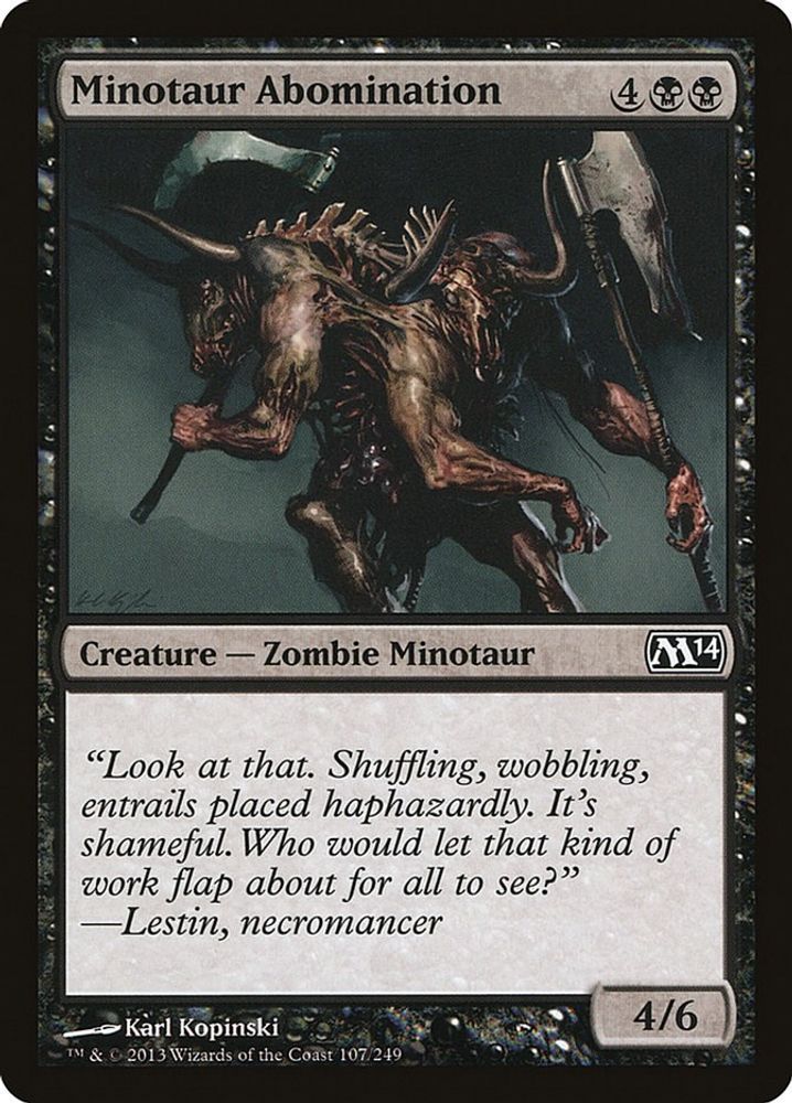 2013 Magic: The Gathering: Magic 2014 (M14) (M14) - Minotaur Abomination (#107, Common) (, Near Mint)