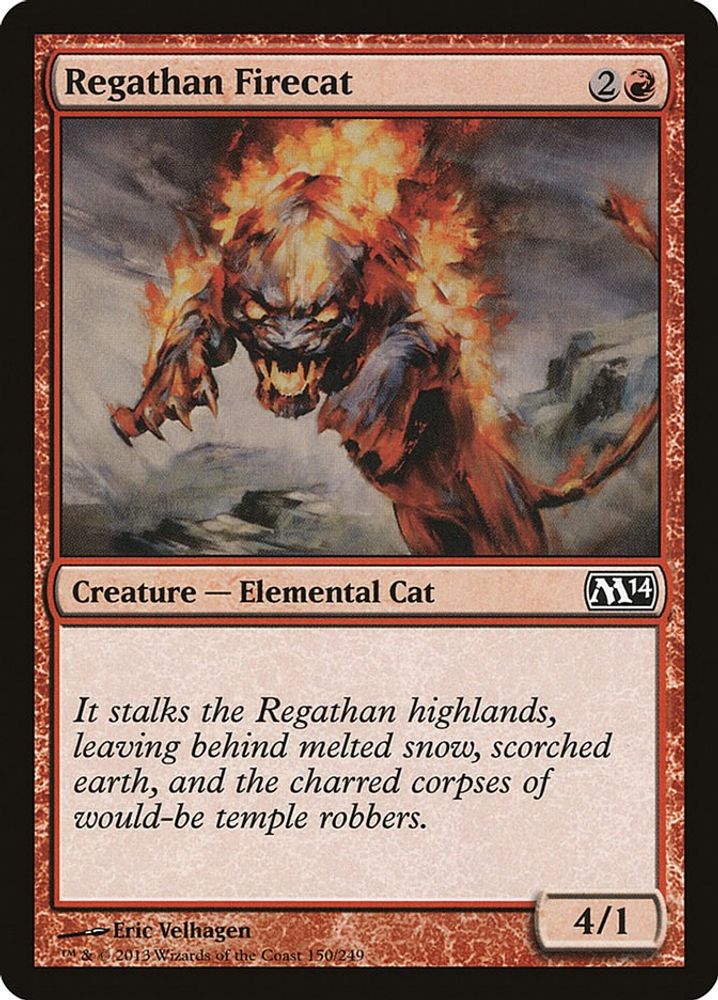 2013 Magic: The Gathering: Magic 2014 (M14) (M14) - Regathan Firecat (#150, Common) (, Near Mint)