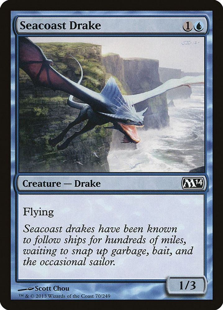 2013 Magic: The Gathering: Magic 2014 (M14) (M14) - Seacoast Drake (#70, Common) (, Near Mint)