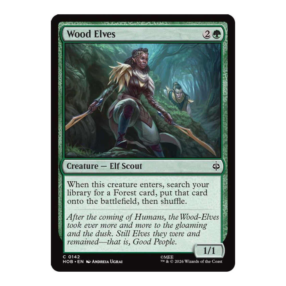 2026 Magic: The Gathering: The Hobbit (HOB) - Wood Elves (#142, Common) (, Near Mint)