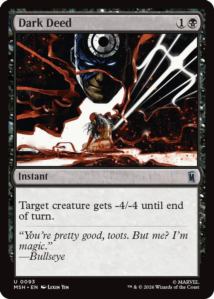 2026 Magic: The Gathering: Marvel Super Heroes (MSH) - Dark Deed (#93, Uncommon) (, Near Mint)