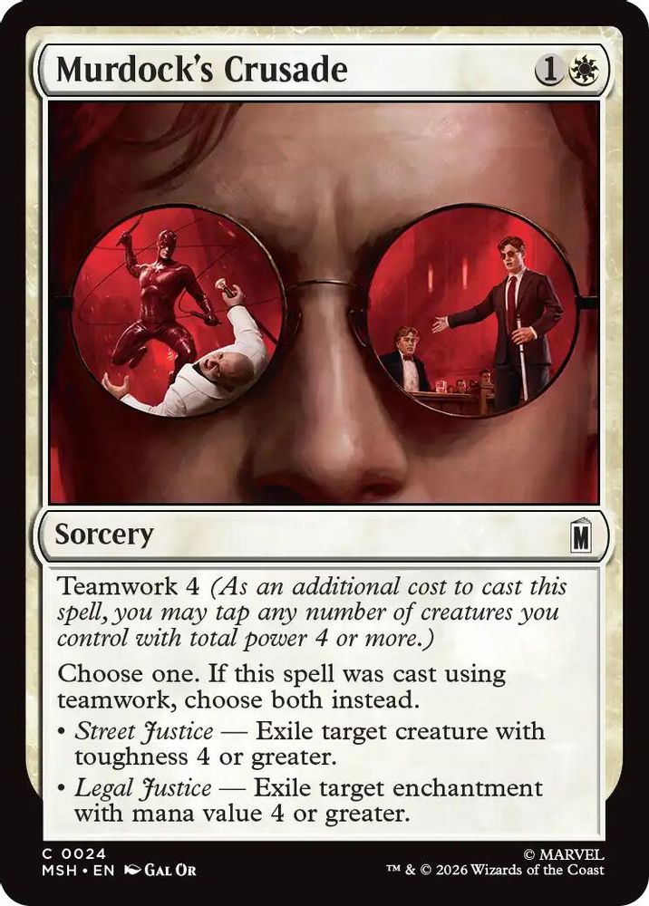 2026 Magic: The Gathering: Marvel Super Heroes (MSH) - Murdocks Crusade (#24, Common) (, Near Mint)