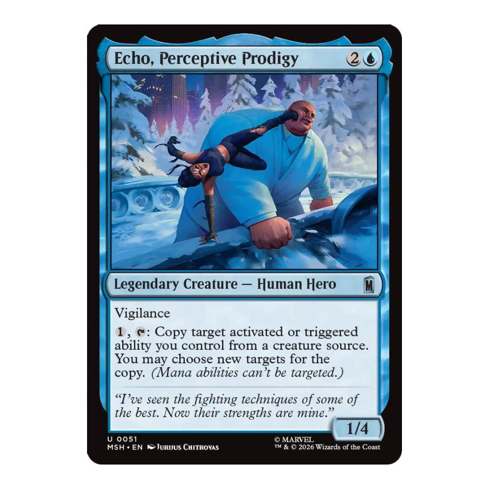 2026 Magic: The Gathering: Marvel Super Heroes (MSH) - Echo, Perceptive Prodigy (#51, Uncommon) (, Near Mint)