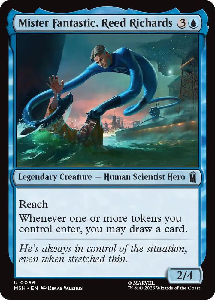 2026 Magic: The Gathering: Marvel Super Heroes (MSH) - Mister Fantastic Reed Richards (#66, Uncommon) (, Near Mint)