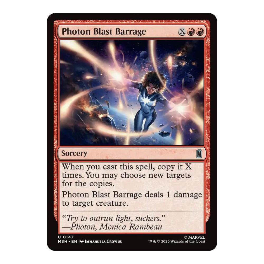 2026 Magic: The Gathering: Marvel Super Heroes (MSH) - Photon Blast Barrage (#147, Uncommon) (, Near Mint)