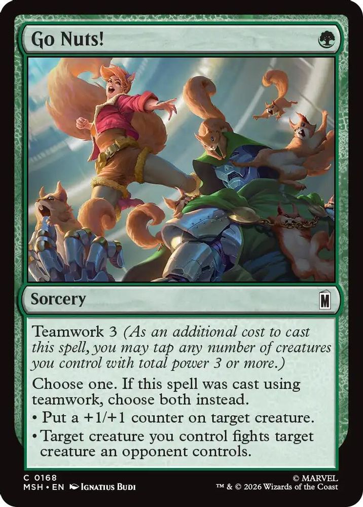 2026 Magic: The Gathering: Marvel Super Heroes (MSH) - Go Nuts (#168, Common) (, Near Mint)