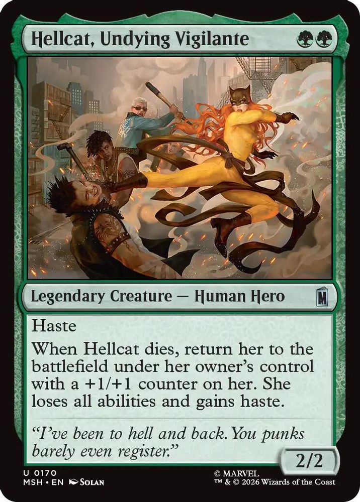 2026 Magic: The Gathering: Marvel Super Heroes (MSH) - Hellcat Undying Vigilante (#170, Uncommon) (, Near Mint)