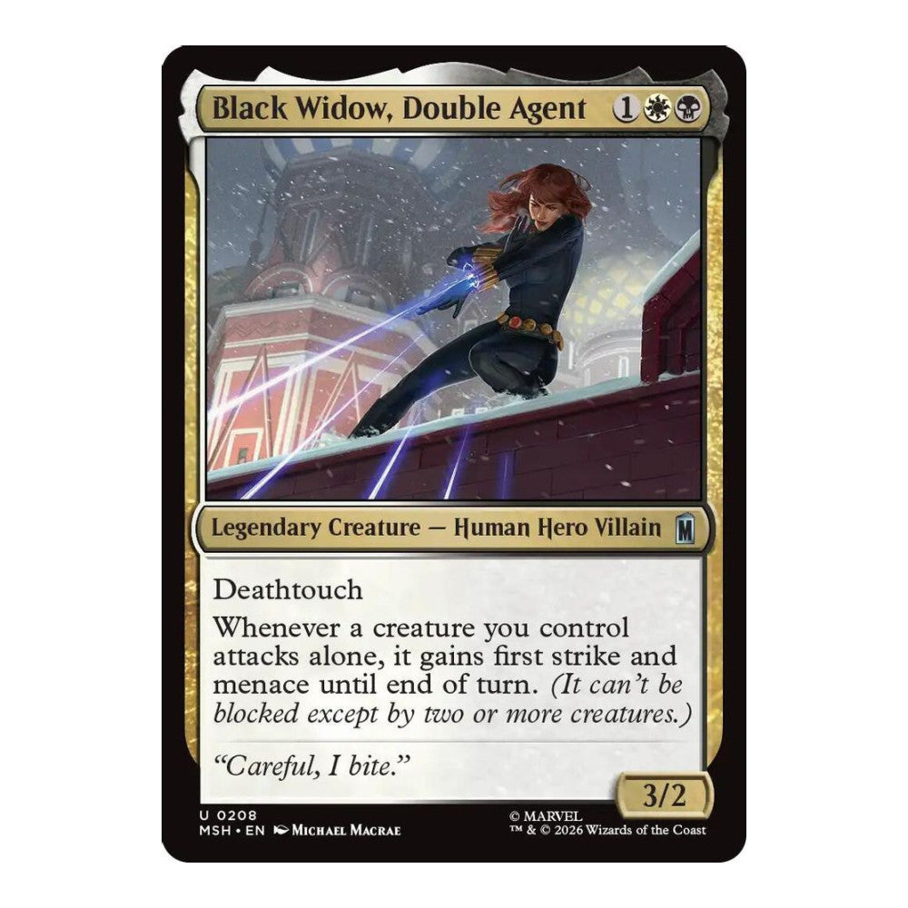 2026 Magic: The Gathering: Marvel Super Heroes (MSH) - Black Widow, Double Agent (#208, Uncommon) (, Near Mint)