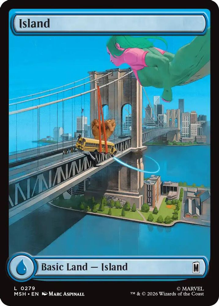 2026 Magic: The Gathering: Marvel Super Heroes (MSH) - Island 0279 (#279, Land) (, Near Mint)