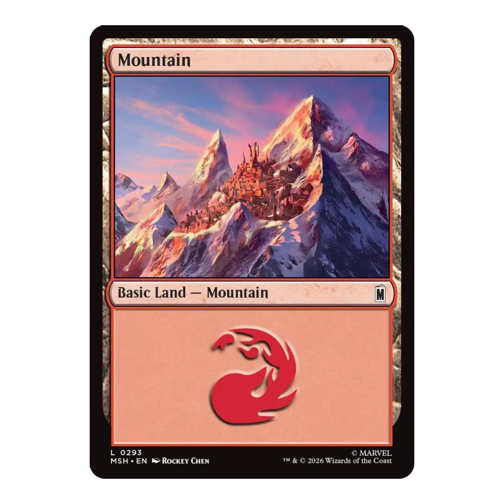 2026 Magic: The Gathering: Marvel Super Heroes (MSH) - Mountain (0293) (#293, Land)