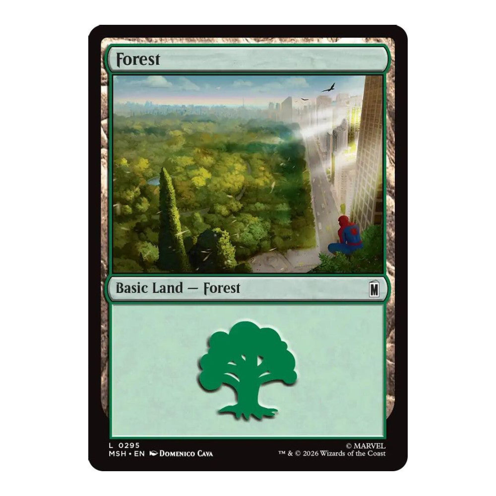 2026 Magic: The Gathering: Marvel Super Heroes (MSH) - Forest (0295) (#295, Land)
