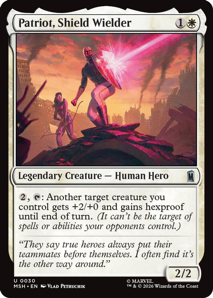 2026 Magic: The Gathering: Marvel Super Heroes (MSH) - Patriot Shield Wielder (#30, Uncommon) (, Near Mint)