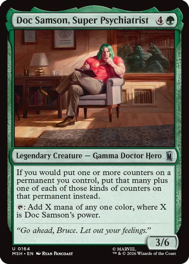 2026 Magic: The Gathering: Marvel Super Heroes (MSH) - Doc Samson Super Psychiatrist (#164, Uncommon) (, Near Mint)