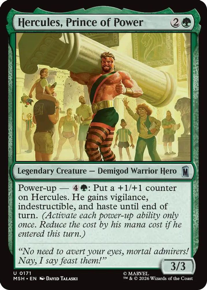 2026 Magic: The Gathering: Marvel Super Heroes (MSH) - Hercules Prince of Power (#171, Uncommon)