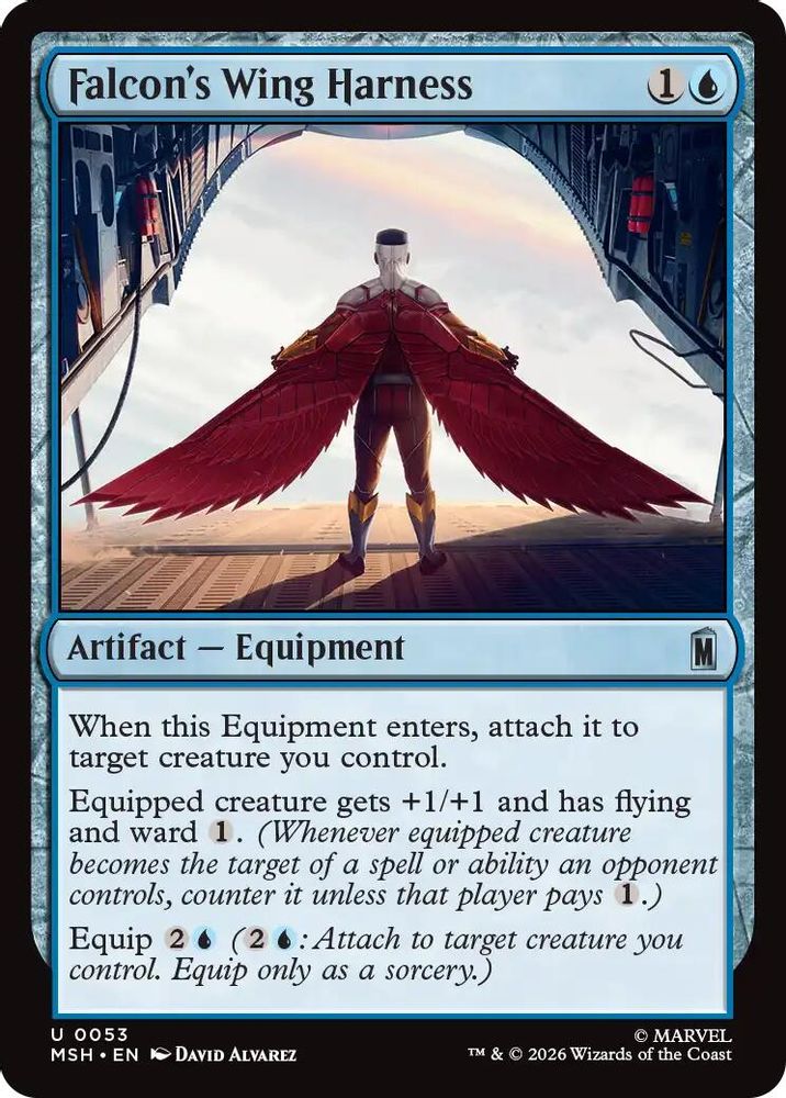 2026 Magic: The Gathering: Marvel Super Heroes (MSH) - Falcons Wing Harness (#53, Uncommon) (, Near Mint)