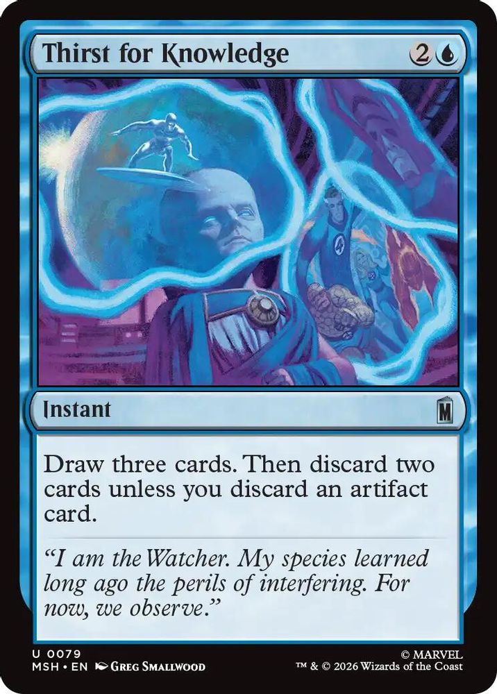 2026 Magic: The Gathering: Marvel Super Heroes (MSH) - Thirst for Knowledge (#79, Uncommon) (, Near Mint)