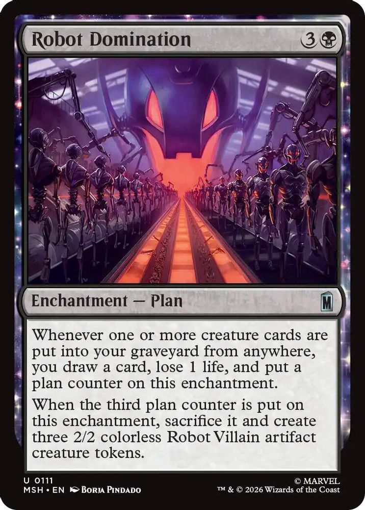 2026 Magic: The Gathering: Marvel Super Heroes (MSH) - Robot Domination (#111, Uncommon) (, Near Mint)
