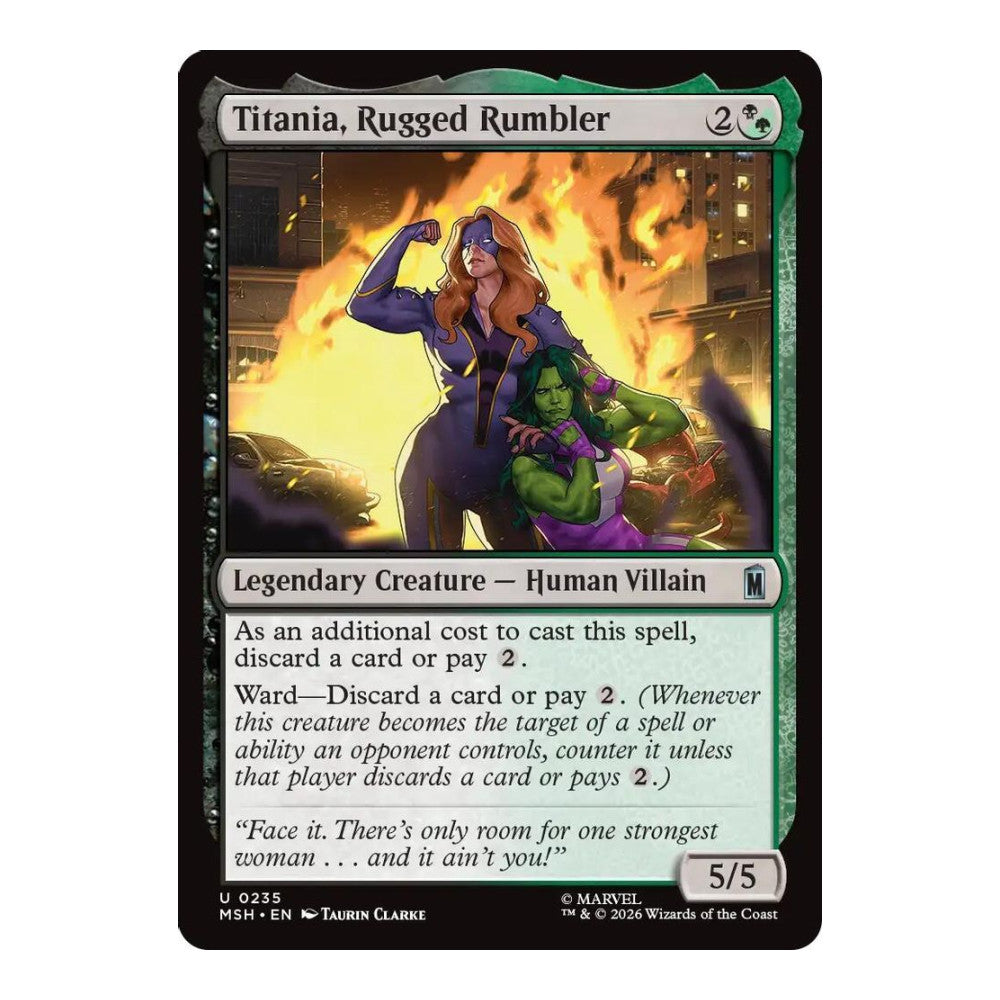 2026 Magic: The Gathering: Marvel Super Heroes (MSH) - Titania, Rugged Rumbler (#235, Uncommon) (, Near Mint)