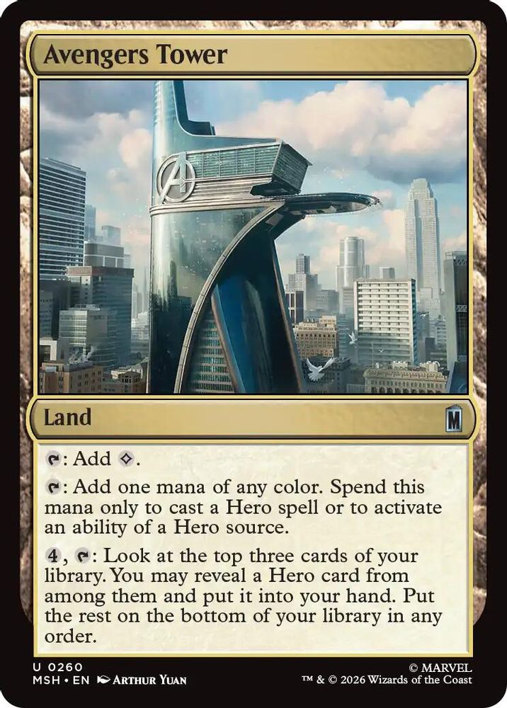 2026 Magic: The Gathering: Marvel Super Heroes (MSH) - Avengers Tower (#260, Uncommon) (, Near Mint)