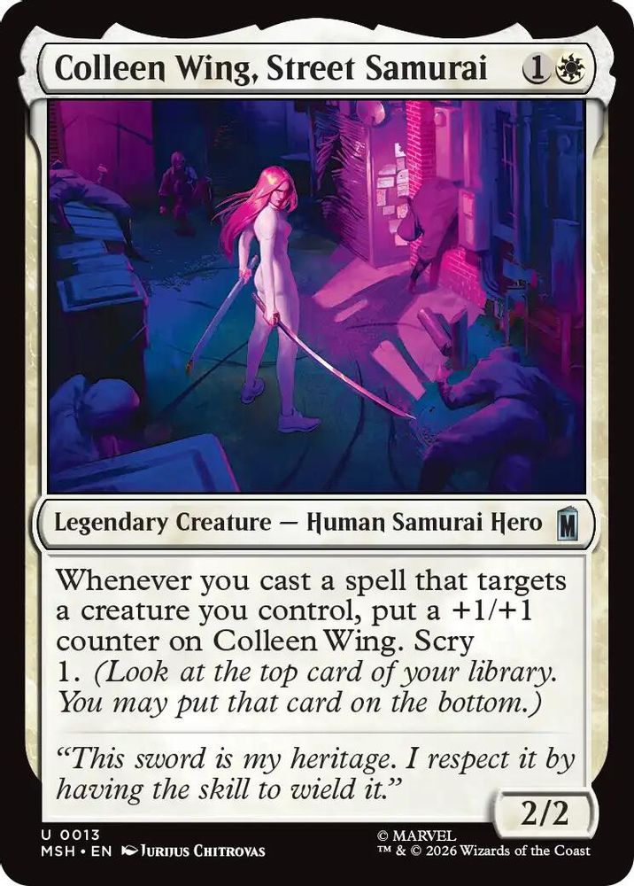 2026 Magic: The Gathering: Marvel Super Heroes (MSH) - Colleen Wing Street Samurai (#13, Uncommon) (Foil, Near Mint)