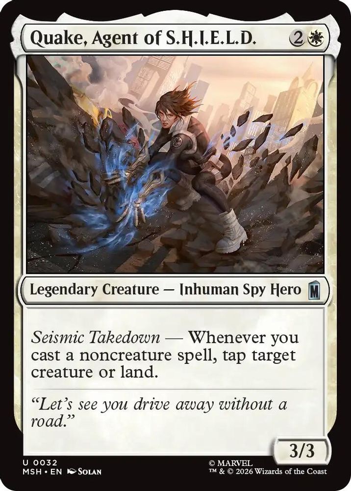2026 Magic: The Gathering: Marvel Super Heroes (MSH) - Quake Agent of SHIELD (#32, Uncommon) (, Near Mint)