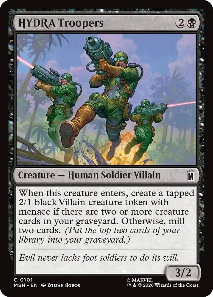 2026 Magic: The Gathering: Marvel Super Heroes (MSH) - HYDRA Troopers (#101, Common) (, Near Mint)