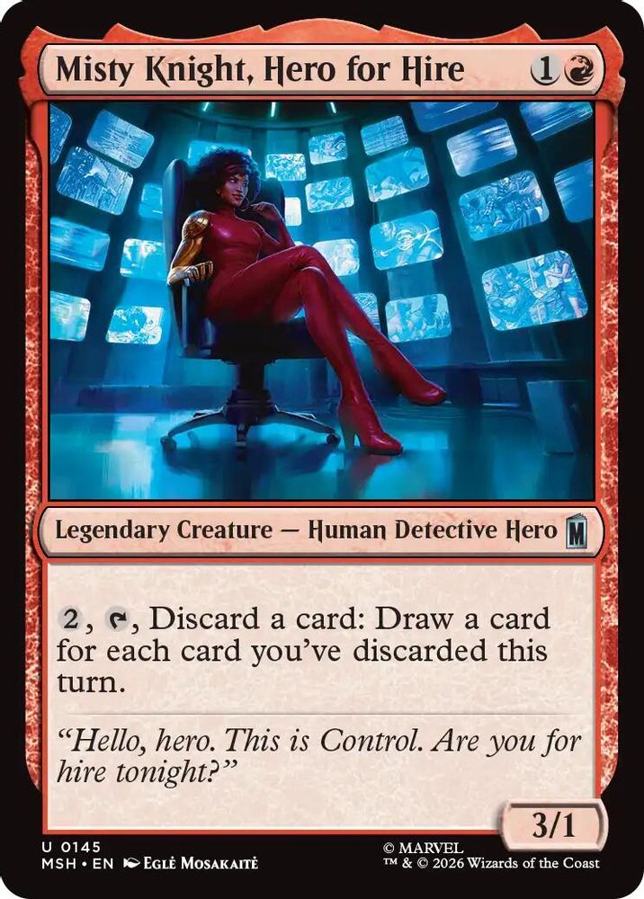 2026 Magic: The Gathering: Marvel Super Heroes (MSH) - Misty Knight Hero for Hire (#145, Uncommon) (, Near Mint)