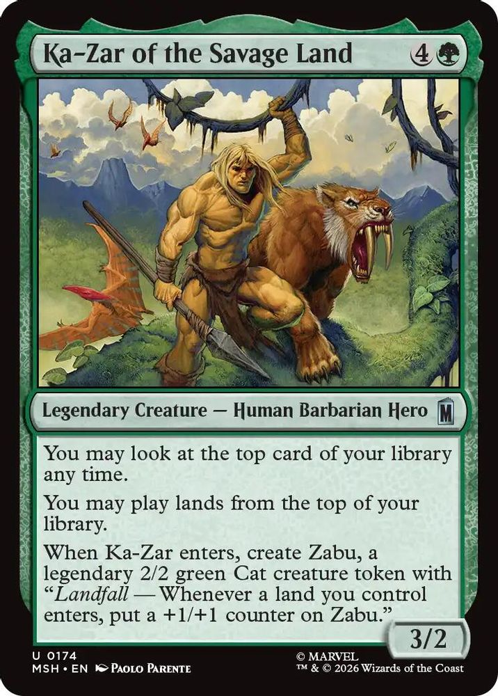 2026 Magic: The Gathering: Marvel Super Heroes (MSH) - Ka Zar of the Savage Land (#174, Uncommon) (, Near Mint)