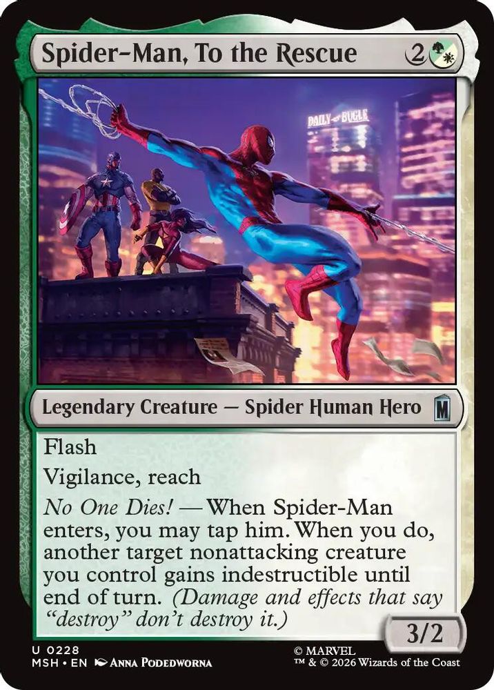 2026 Magic: The Gathering: Marvel Super Heroes (MSH) - Spider Man To the Rescue (#228, Uncommon)