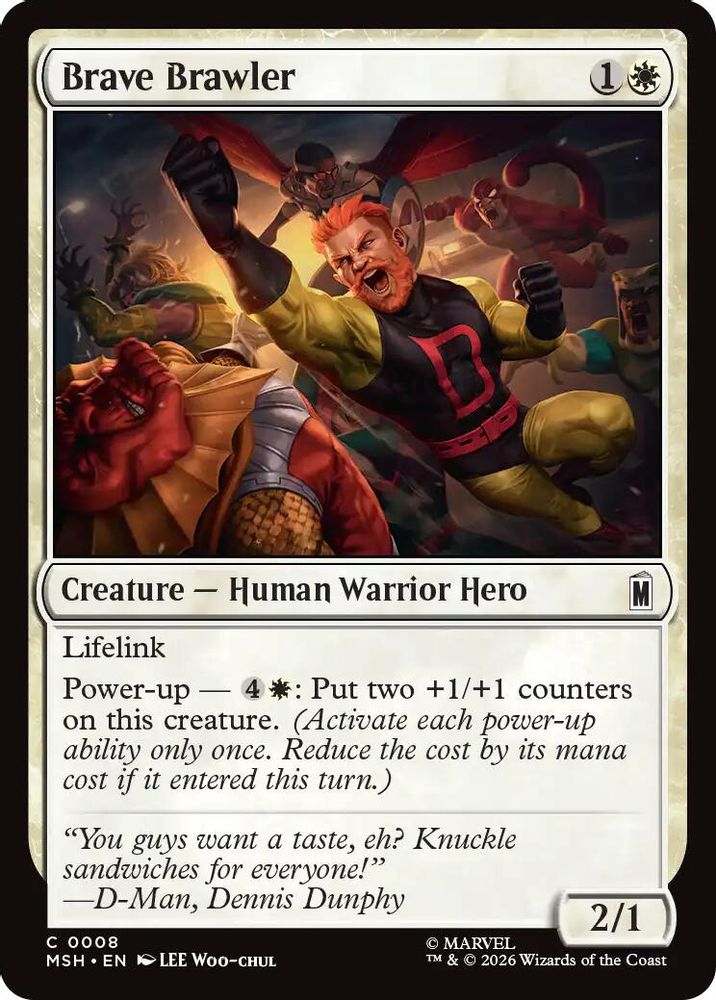 2026 Magic: The Gathering: Marvel Super Heroes (MSH) - Brave Brawler (#8, Common)