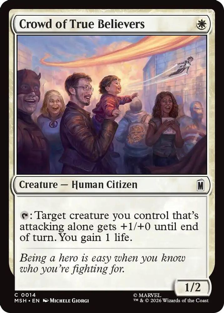 2026 Magic: The Gathering: Marvel Super Heroes (MSH) - Crowd of True Believers (#14, Common) (, Near Mint)