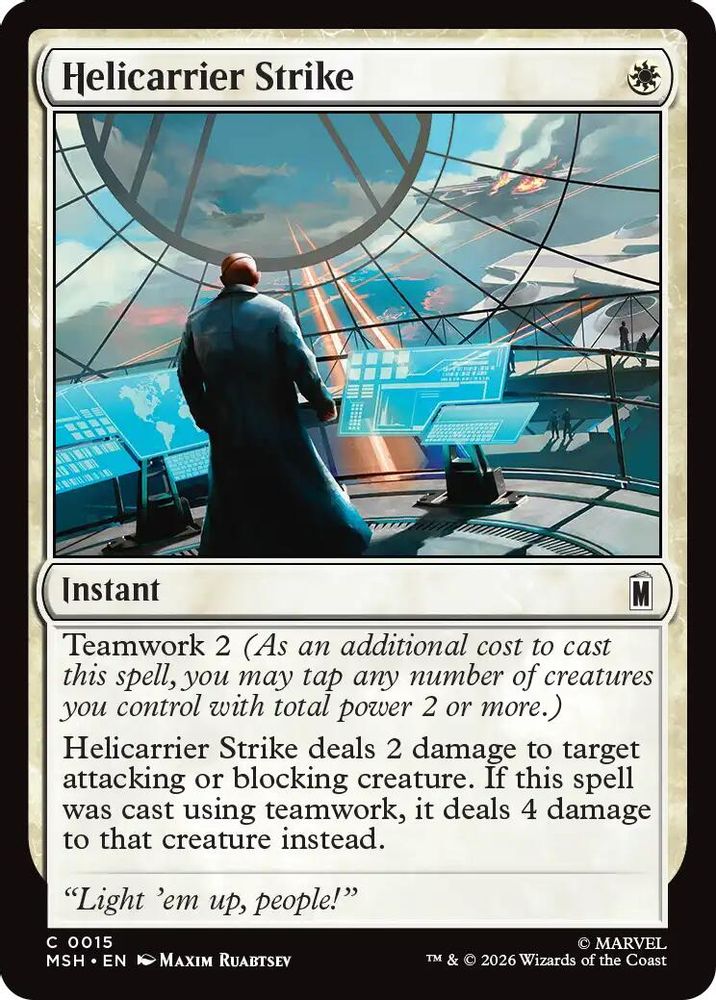 2026 Magic: The Gathering: Marvel Super Heroes (MSH) - Helicarrier Strike (#15, Common) (, Near Mint)