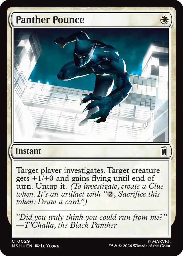 2026 Magic: The Gathering: Marvel Super Heroes (MSH) - Panther Pounce (#29, Common) (, Near Mint)