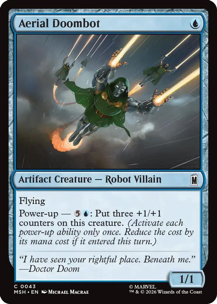 2026 Magic: The Gathering: Marvel Super Heroes (MSH) - Aerial Doombot (#43, Common) (, Near Mint)