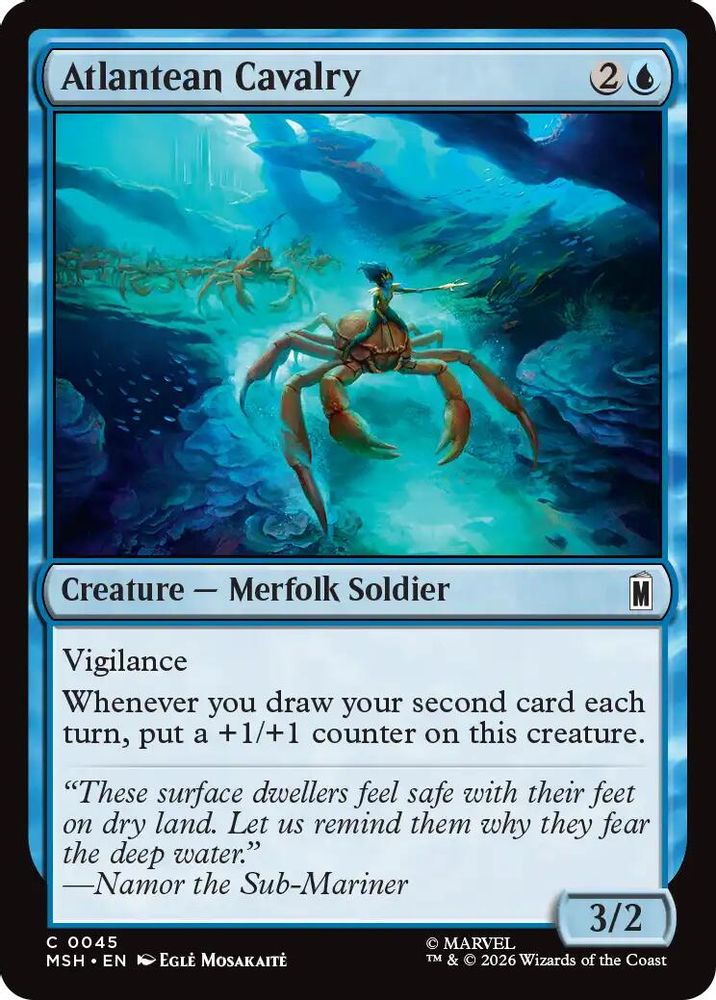 2026 Magic: The Gathering: Marvel Super Heroes (MSH) - Atlantean Cavalry (#45, Common) (, Near Mint)