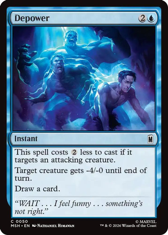 2026 Magic: The Gathering: Marvel Super Heroes (MSH) - Depower (#50, Common) (, Near Mint)