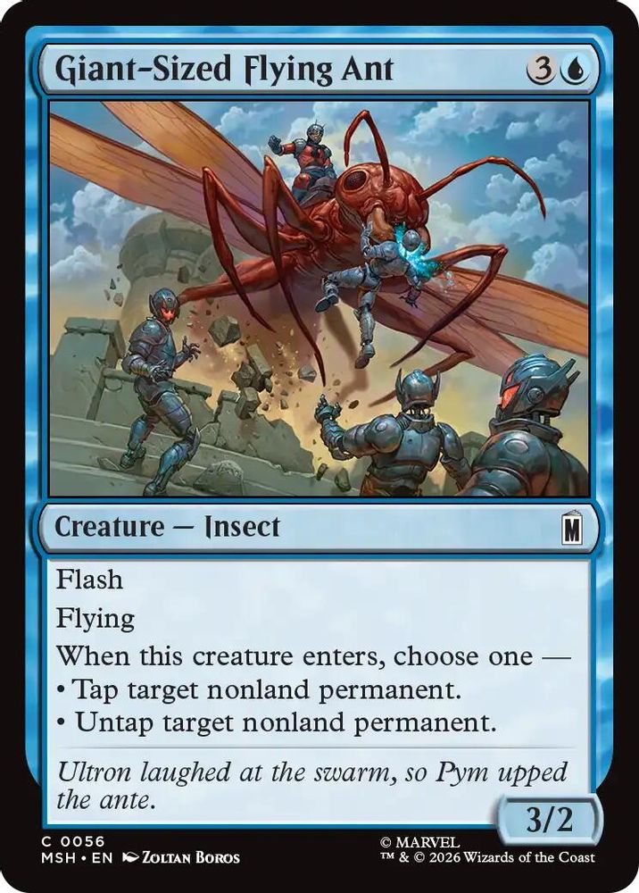 2026 Magic: The Gathering: Marvel Super Heroes (MSH) - Giant Sized Flying Ant (#56, Common) (, Near Mint)