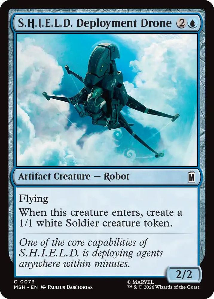 2026 Magic: The Gathering: Marvel Super Heroes (MSH) - SHIELD Deployment Drone (#73, Common) (, Near Mint)