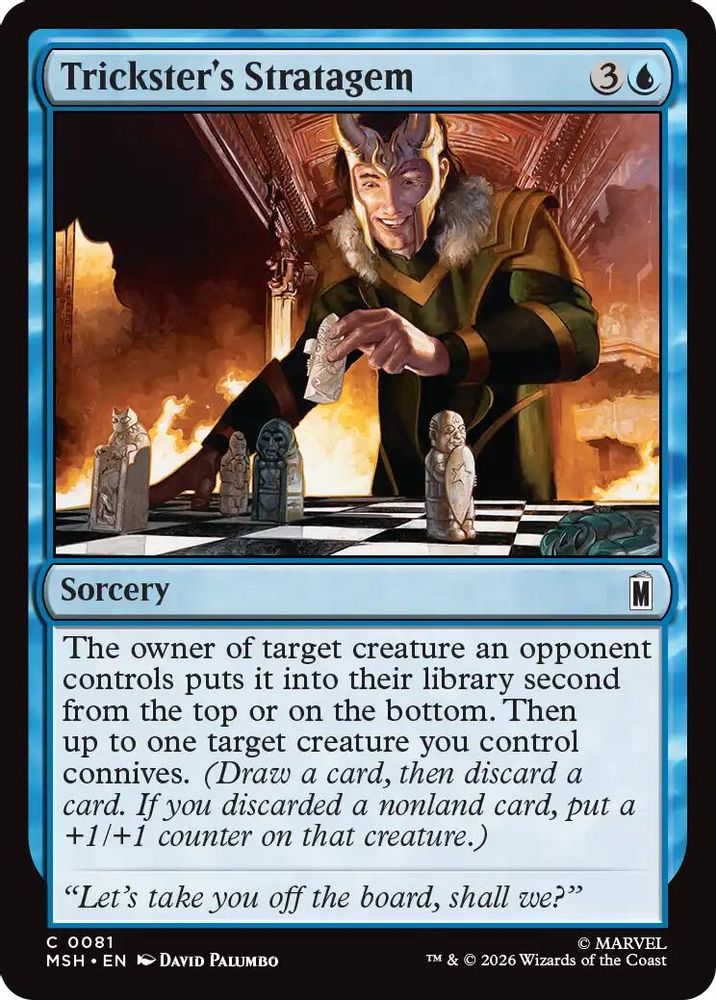 2026 Magic: The Gathering: Marvel Super Heroes (MSH) - Tricksters Stratagem (#81, Common)